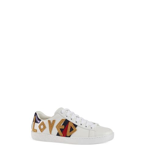 chaussure gucci ace|Shop Gucci Ace Loved Leather Sneakers .